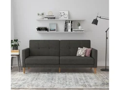 Loft24 Sofá-cama de 3 lugares Lilly cinzento claro^ Sofá