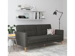 Loft24 Sofá-cama de 3 lugares Lilly cinzento claro^ Sofá
