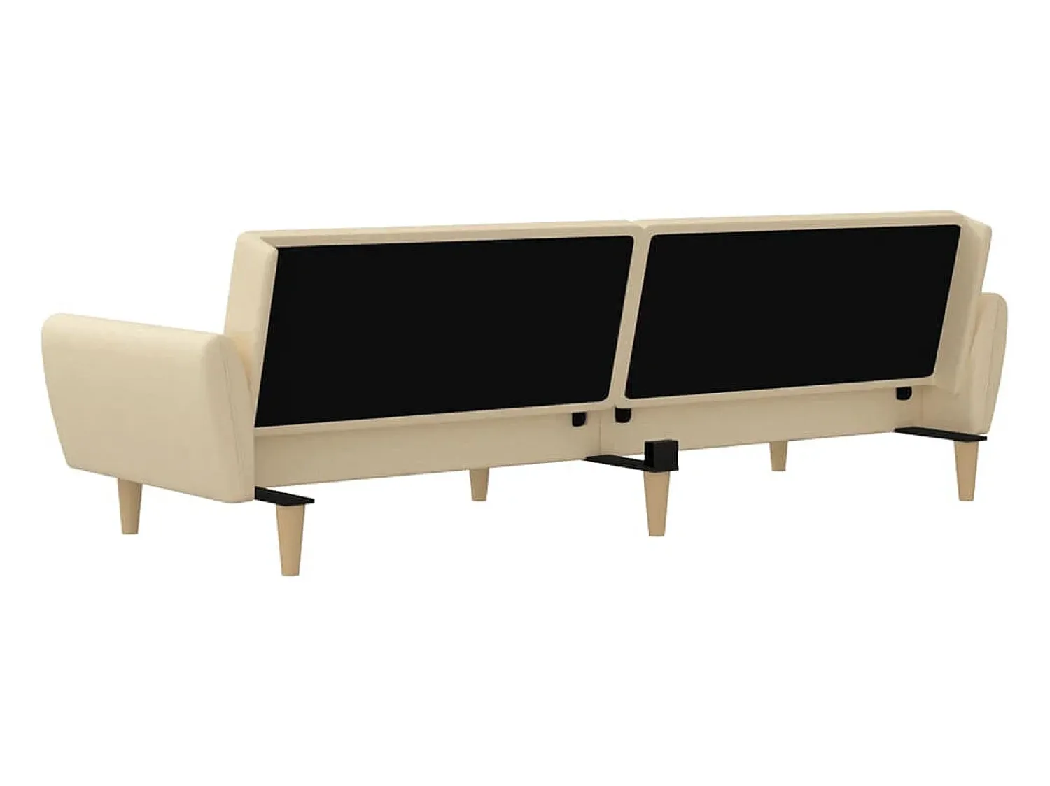 Sofá|vidaxl Sofá-cama de 2 lugares tecido cor Creme