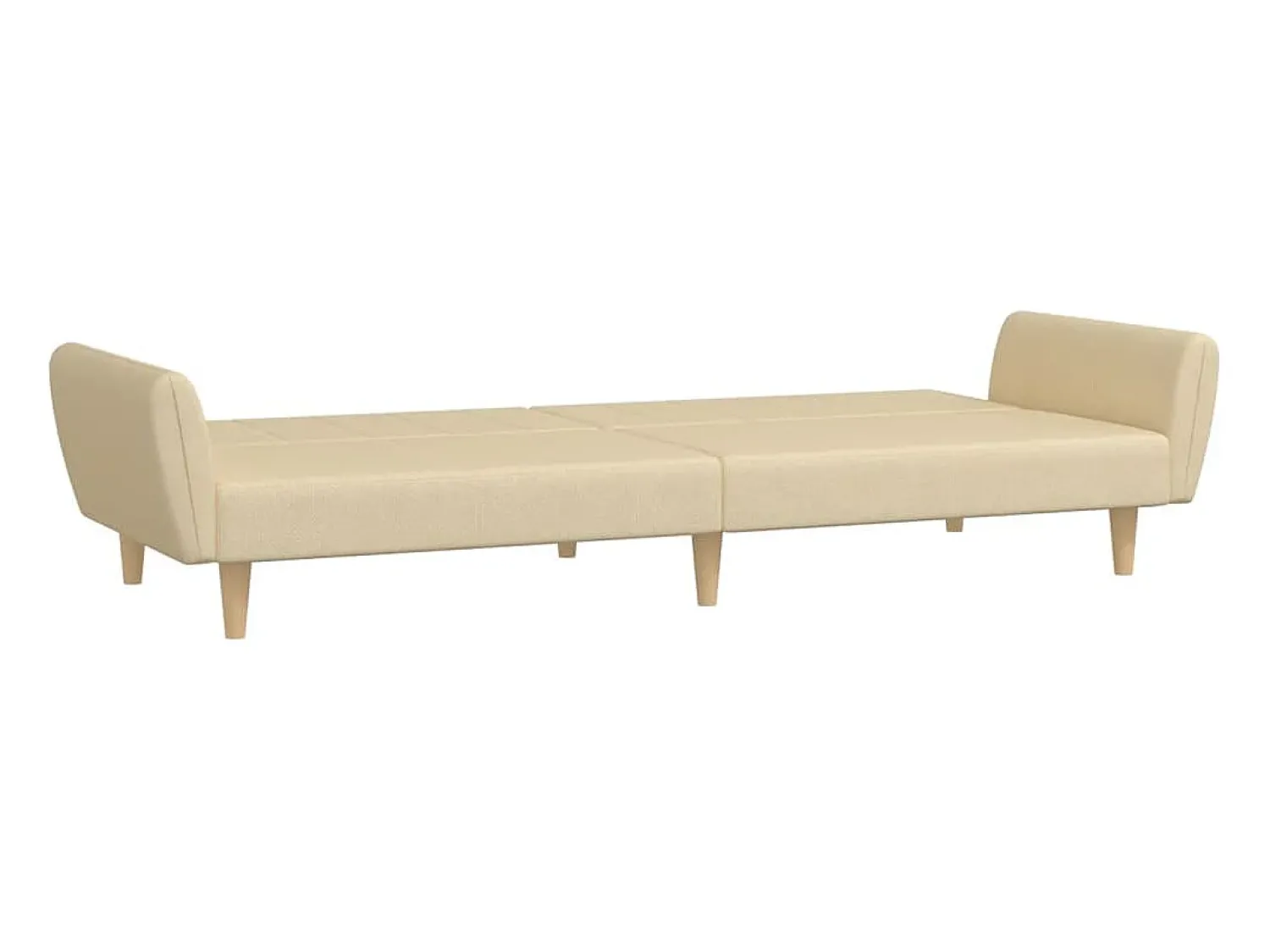 Sofá|vidaxl Sofá-cama de 2 lugares tecido cor Creme