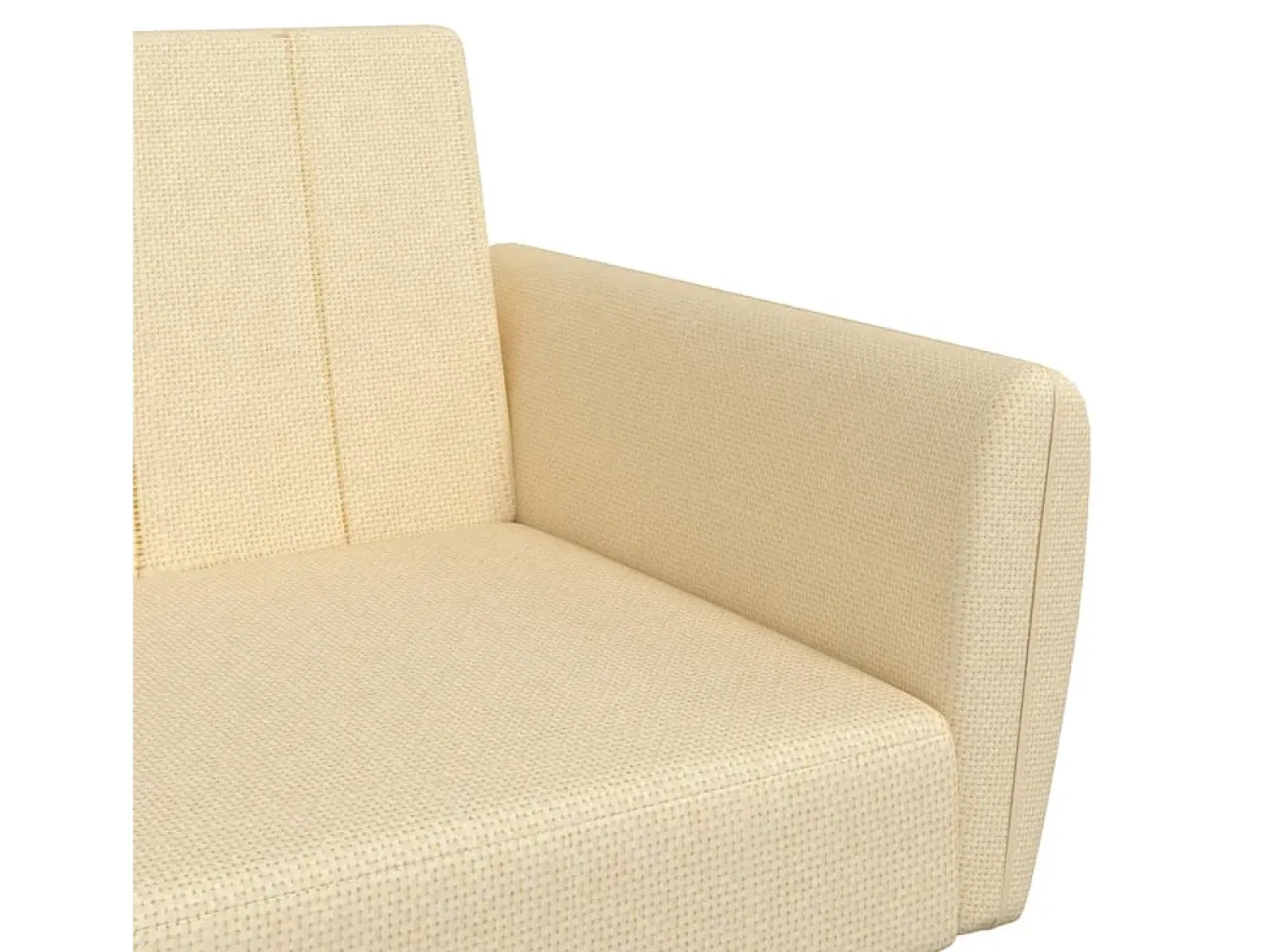 Sofá|vidaxl Sofá-cama de 2 lugares tecido cor Creme