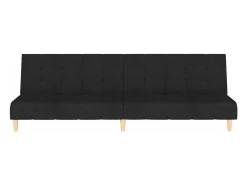 Online Sofá-cama de 2 lugares tecido PT478708 Preto