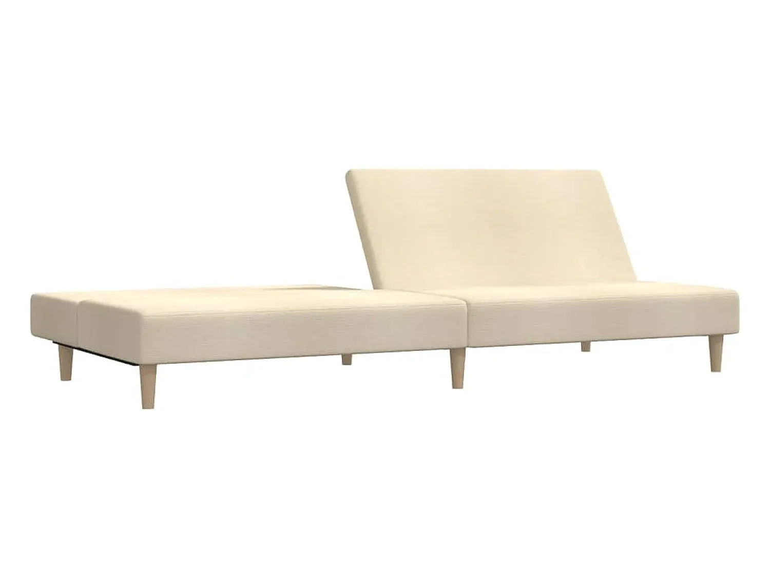 Online vidaxl Sofá-cama de 2 lugares tecido cor Creme