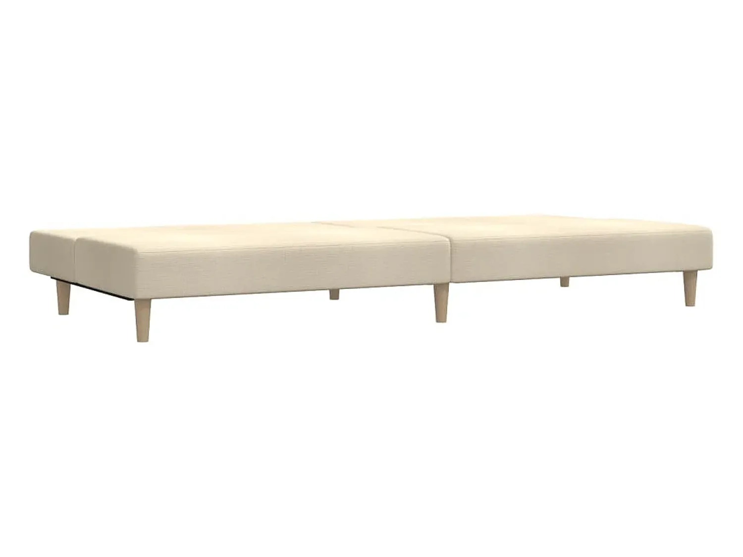 Online vidaxl Sofá-cama de 2 lugares tecido cor Creme