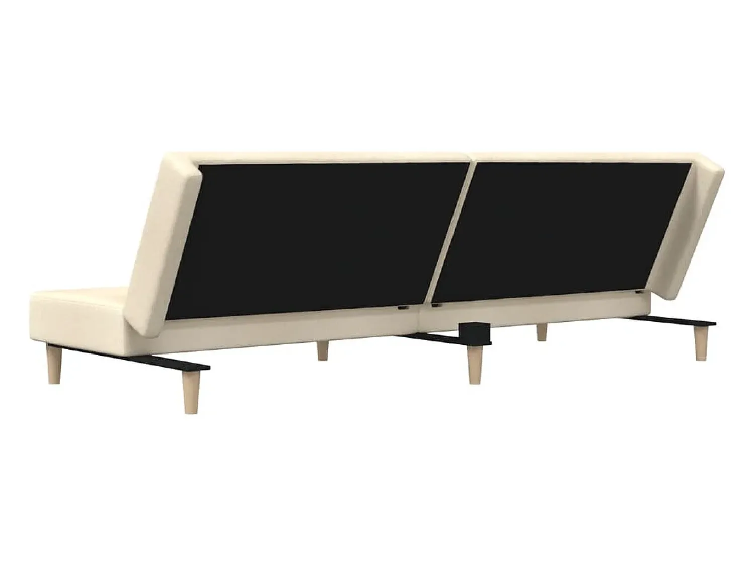 Online vidaxl Sofá-cama de 2 lugares tecido cor Creme