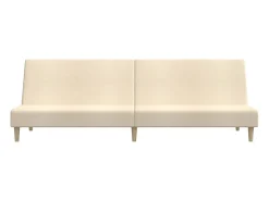 Online vidaxl Sofá-cama de 2 lugares tecido cor Creme