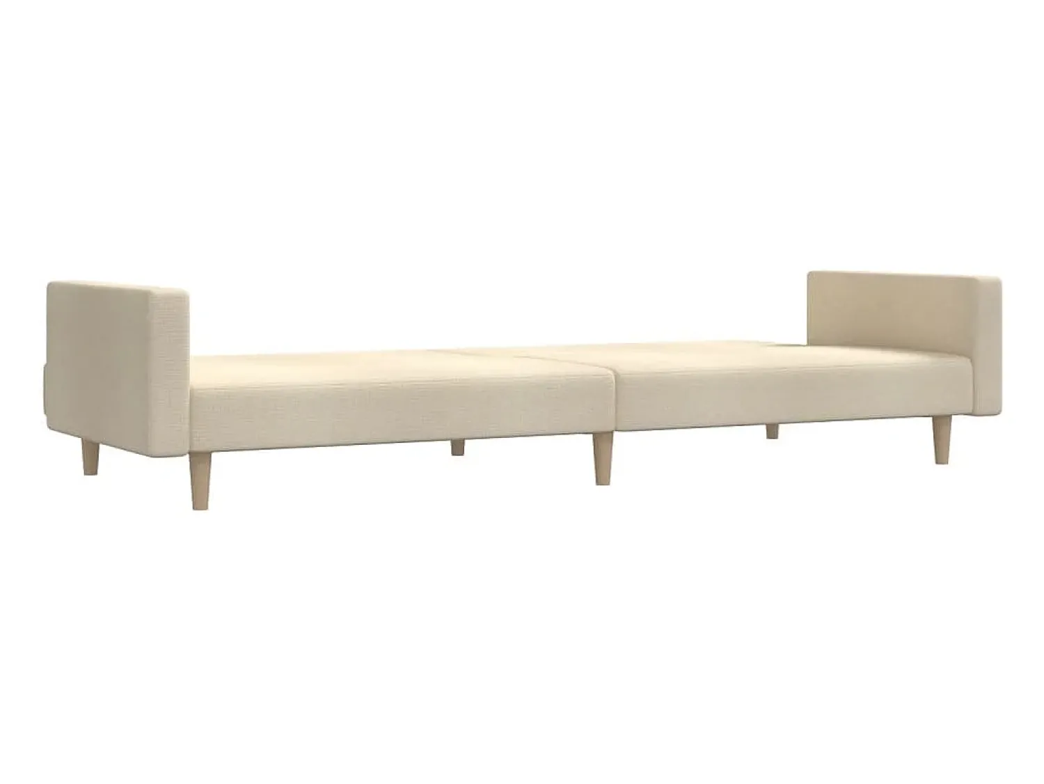 Outlet vidaxl Sofá-cama de 2 lugares tecido cor Creme