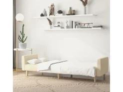 Hot Sofá-cama de 2 lugares tecido cor PT533560 Creme
