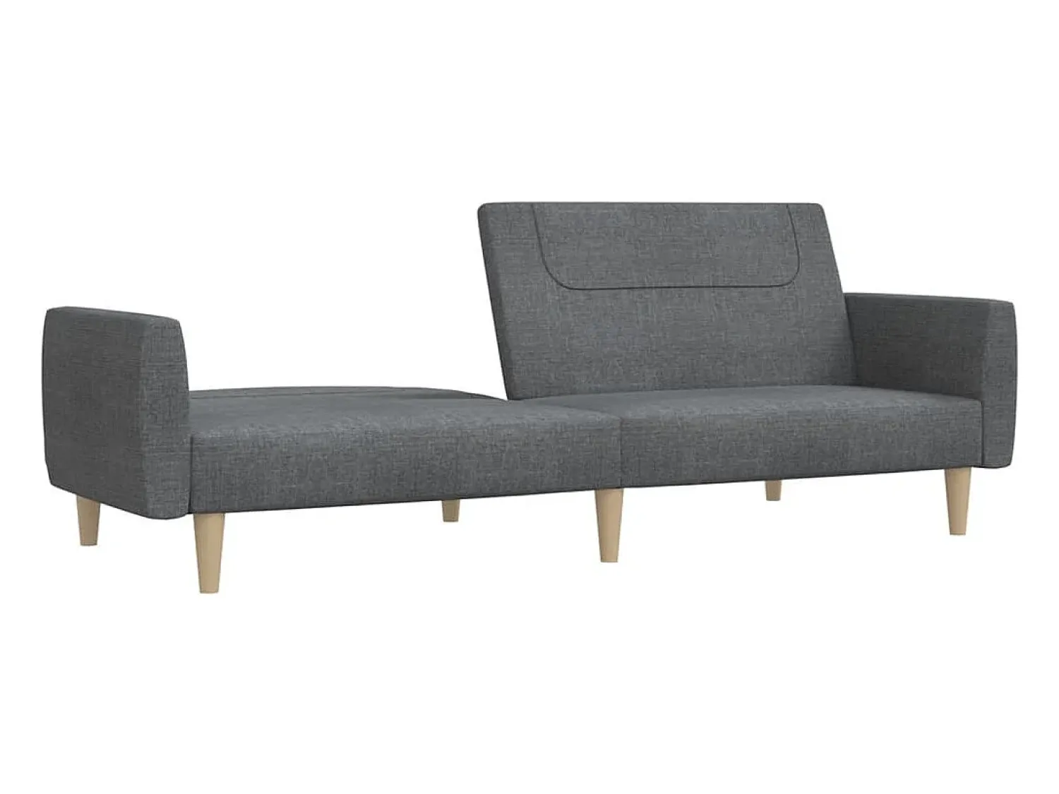 Sofá* Sofá-cama de 2 lugares tecido cinzento-claro PT615282 Cinzento claro