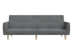 Sofá* Sofá-cama de 2 lugares tecido cinzento-claro PT615282 Cinzento claro
