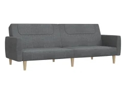 Sofá* Sofá-cama de 2 lugares tecido cinzento-claro PT615282 Cinzento claro