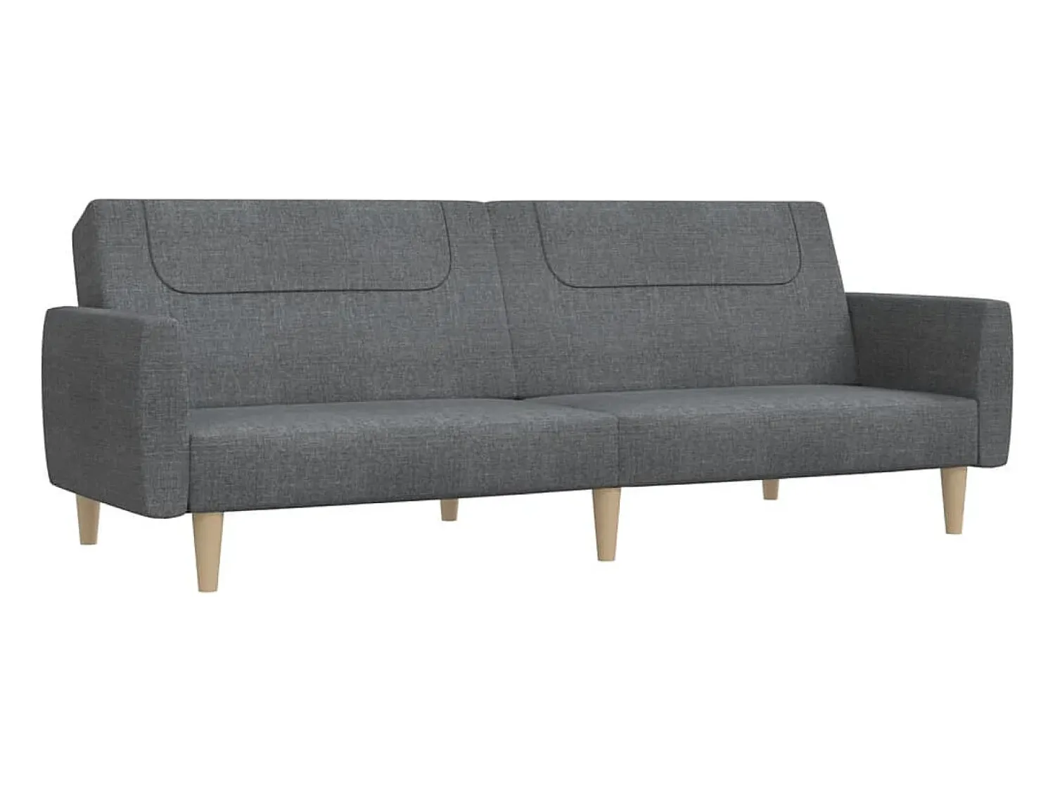 Sofá* Sofá-cama de 2 lugares tecido cinzento-claro PT615282 Cinzento claro