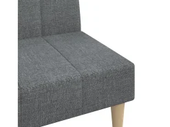 Best vidaxl Sofá-cama de 2 lugares tecido -claro Cinzento