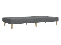 Best vidaxl Sofá-cama de 2 lugares tecido -claro Cinzento