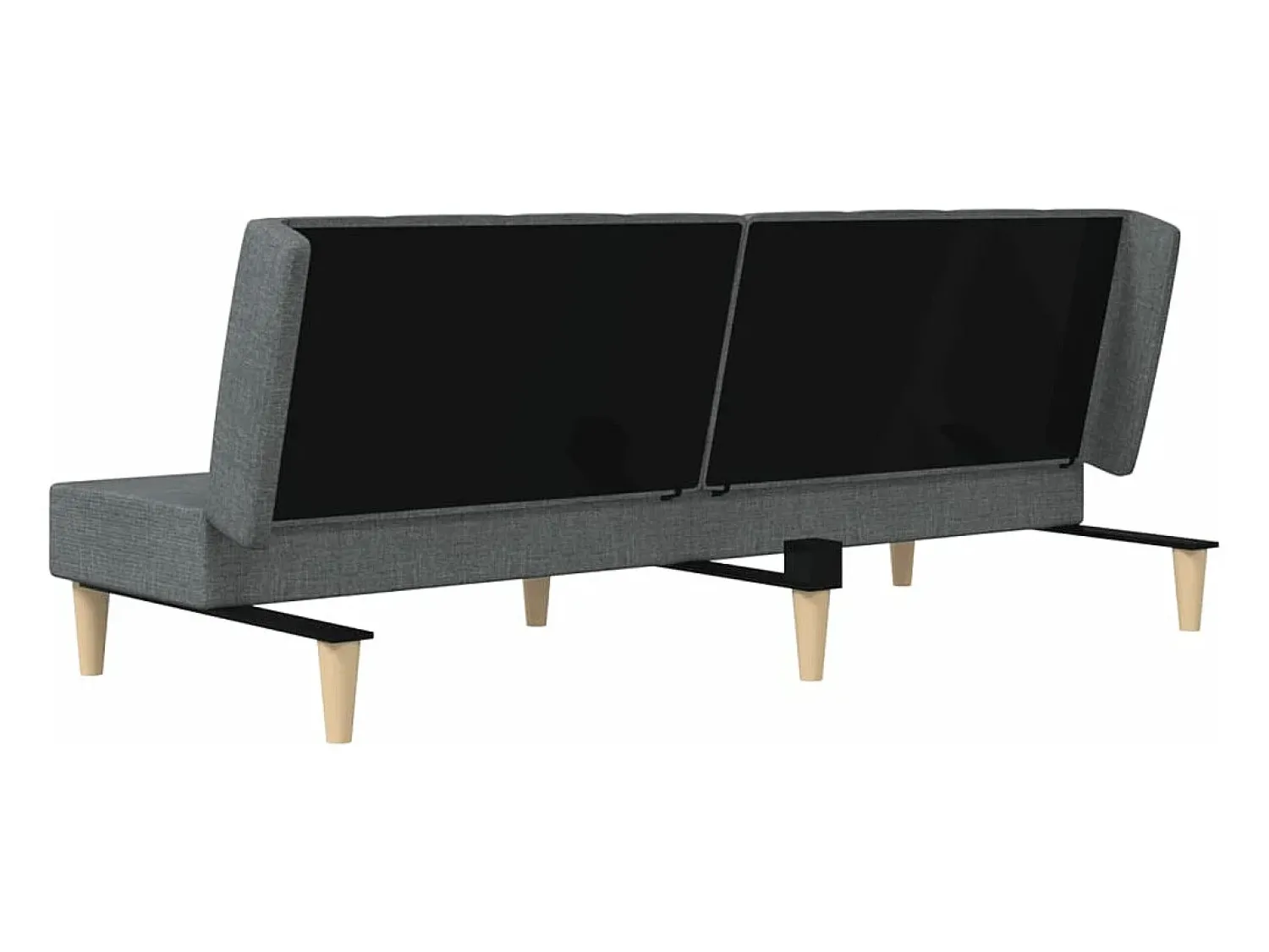 Best vidaxl Sofá-cama de 2 lugares tecido -claro Cinzento