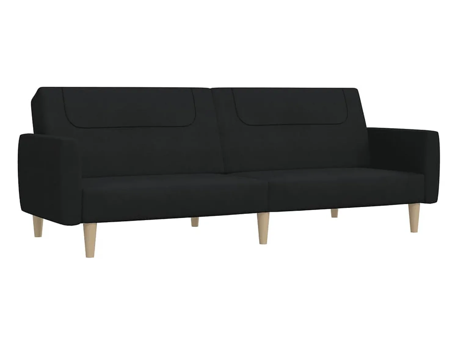 Hot Sofá-cama de 2 lugares tecido PT951664 Preto