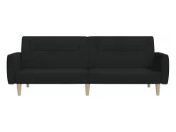 Hot Sofá-cama de 2 lugares tecido PT951664 Preto