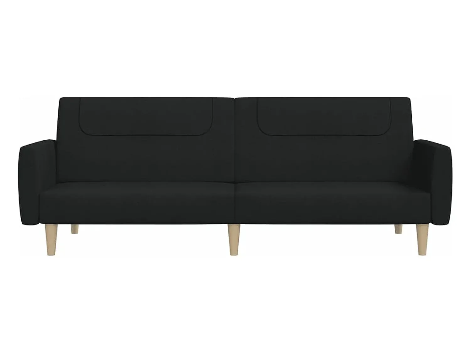 Hot Sofá-cama de 2 lugares tecido PT951664 Preto