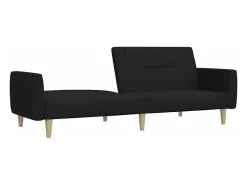 Hot Sofá-cama de 2 lugares tecido PT951664 Preto