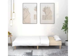 Sofá| Sofá-cama de 2 lugares tecido cor PT871392 Creme