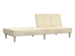 Sofá| Sofá-cama de 2 lugares tecido cor PT871392 Creme