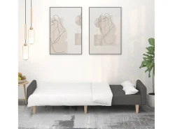 Sofá* Sofá-cama de 2 lugares tecido -escuro PT430238 Cinzento