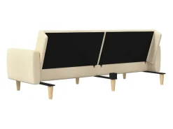 vidaxl Sofá-cama de 2 lugares tecido cor^ Sofá