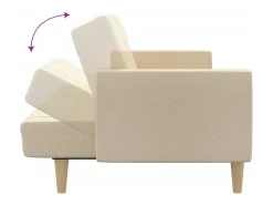 vidaxl Sofá-cama de 2 lugares tecido cor^ Sofá