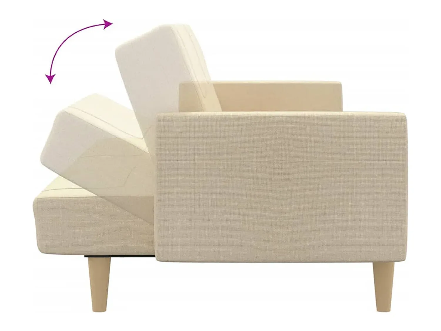 vidaxl Sofá-cama de 2 lugares tecido cor^ Sofá