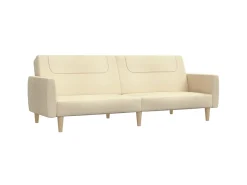 vidaxl Sofá-cama de 2 lugares tecido cor^ Sofá