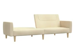 vidaxl Sofá-cama de 2 lugares tecido cor^ Sofá