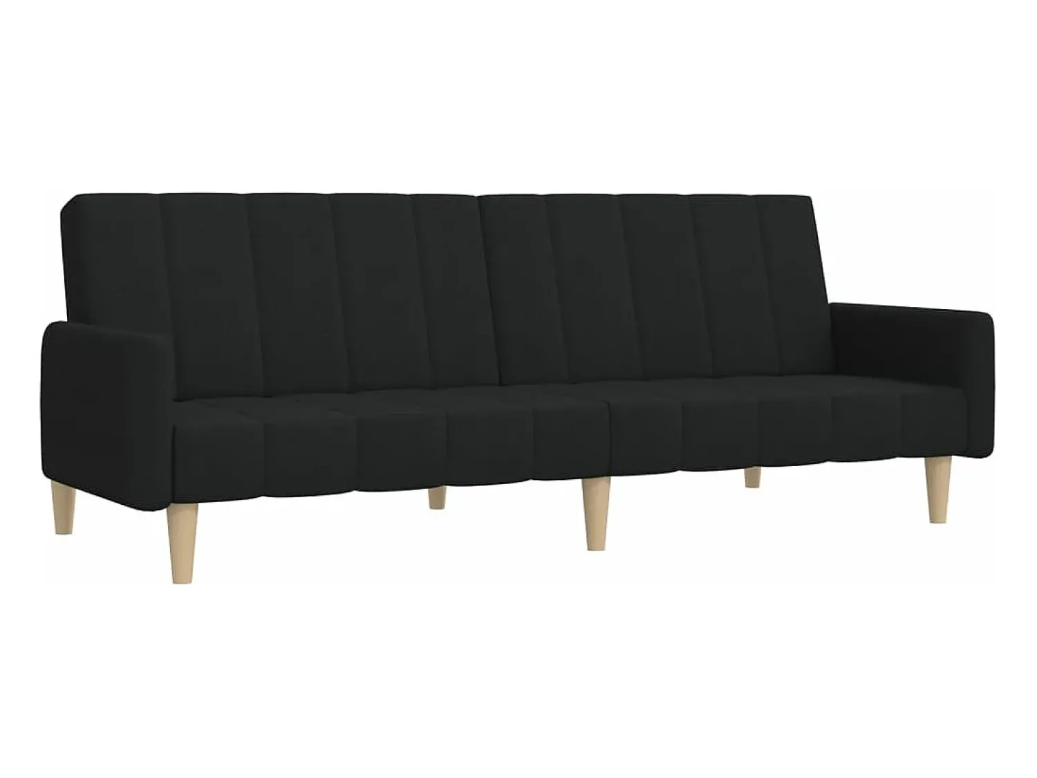 Sofá| Sofá-cama de 2 lugares tecido PT786478 Preto