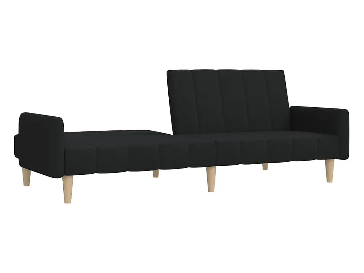 Sofá| Sofá-cama de 2 lugares tecido PT786478 Preto
