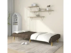 Sofá* Sofá-cama de 2 lugares tecido cinzento-acastanhado PT589937 Taupe