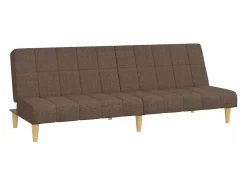 Sofá* Sofá-cama de 2 lugares tecido cinzento-acastanhado PT589937 Taupe