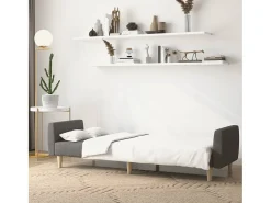 Sofá* Sofá-cama de 2 lugares tecido -escuro PT954531 Cinzento