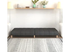 Outlet Sofá-cama de 2 lugares tecido -escuro PT656153 Cinzento