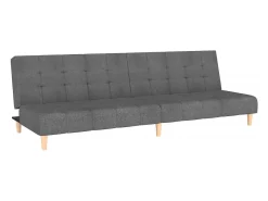 Clearance Sofá-cama de 2 lugares tecido -claro PT778612 Cinzento