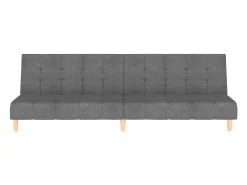Clearance Sofá-cama de 2 lugares tecido -claro PT778612 Cinzento