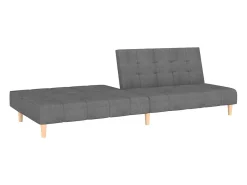 Clearance Sofá-cama de 2 lugares tecido -claro PT778612 Cinzento