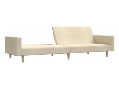 Sofá* Sofá-cama de 2 lugares tecido cor PT509405 Creme