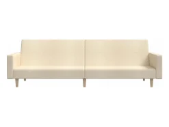 Sofá* Sofá-cama de 2 lugares tecido cor PT509405 Creme