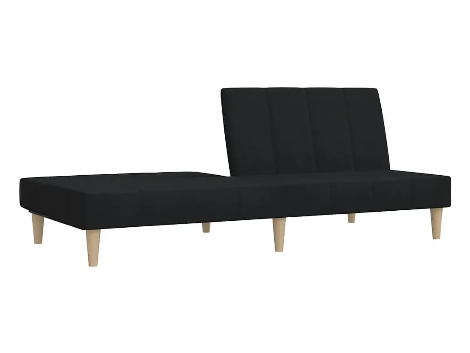 Sale vidaxl Sofá-cama de 2 lugares tecido Preto