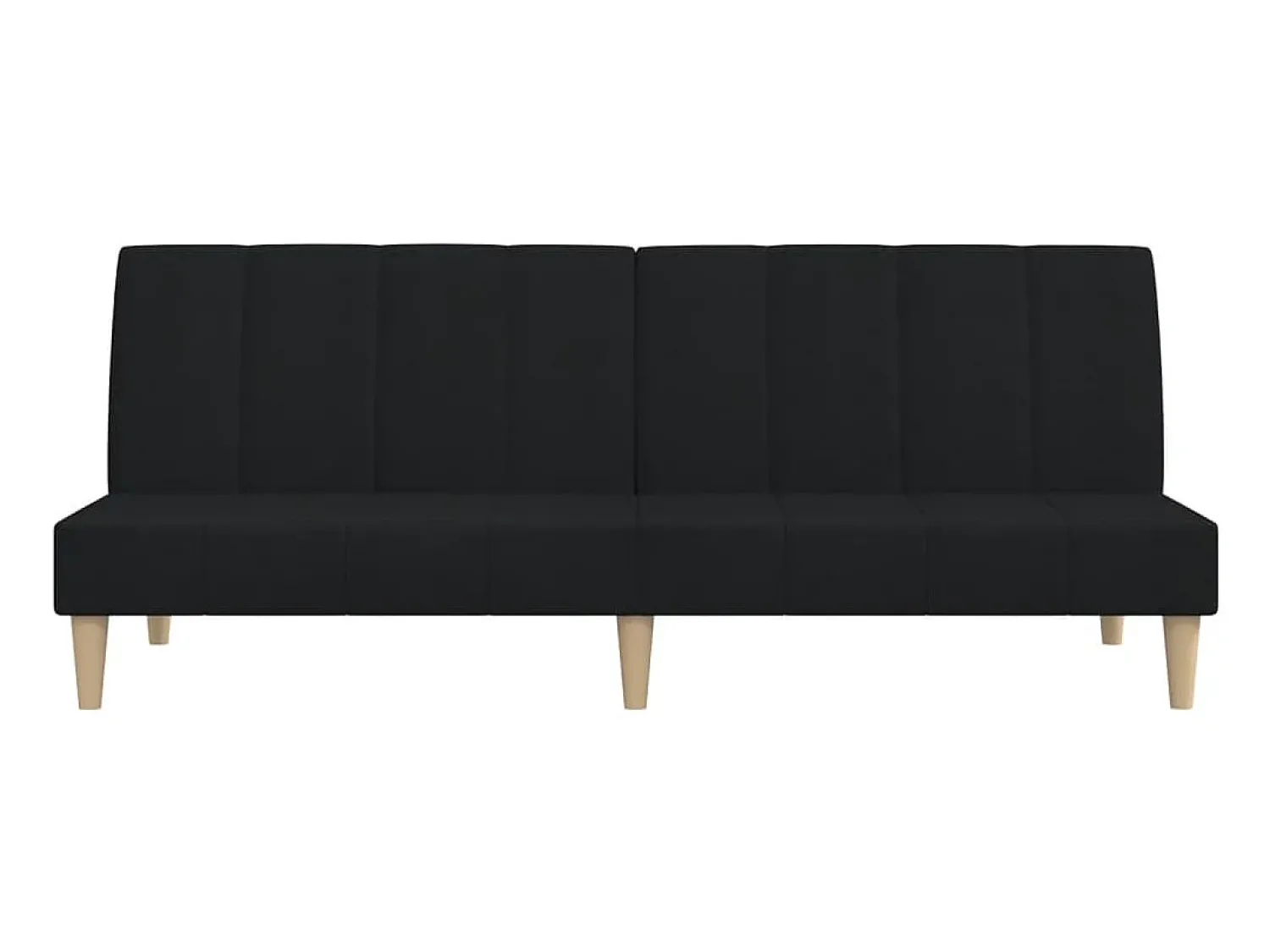 Sale vidaxl Sofá-cama de 2 lugares tecido Preto