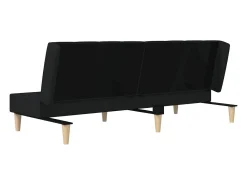 Sale vidaxl Sofá-cama de 2 lugares tecido Preto