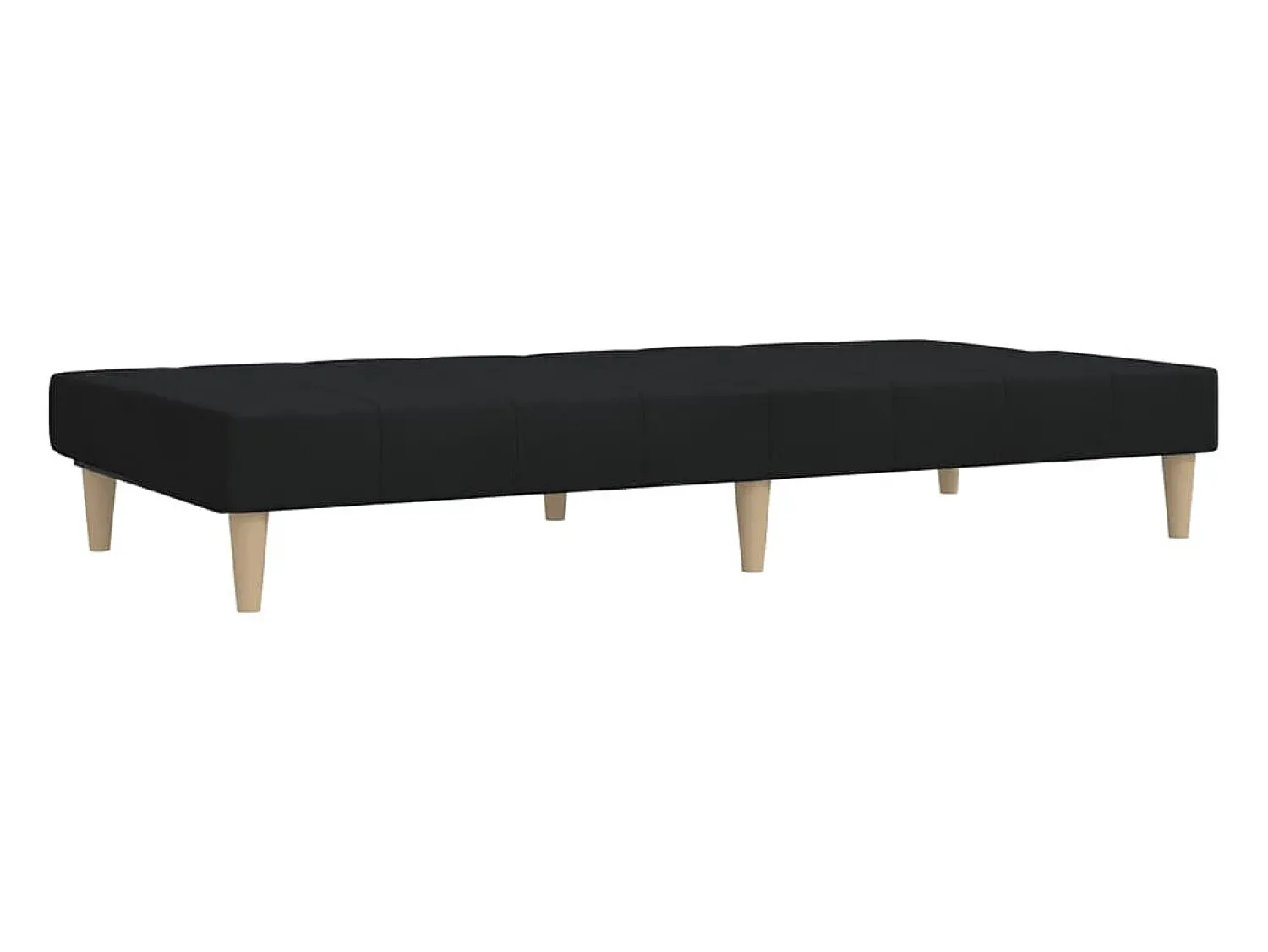 Sale vidaxl Sofá-cama de 2 lugares tecido Preto