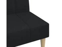 Sale vidaxl Sofá-cama de 2 lugares tecido Preto