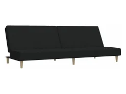 Sofá* Sofá-cama de 2 lugares tecido PT938614 Preto