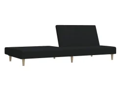 Sofá* Sofá-cama de 2 lugares tecido PT938614 Preto