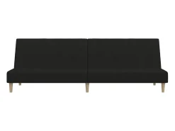 Sofá* Sofá-cama de 2 lugares tecido PT938614 Preto